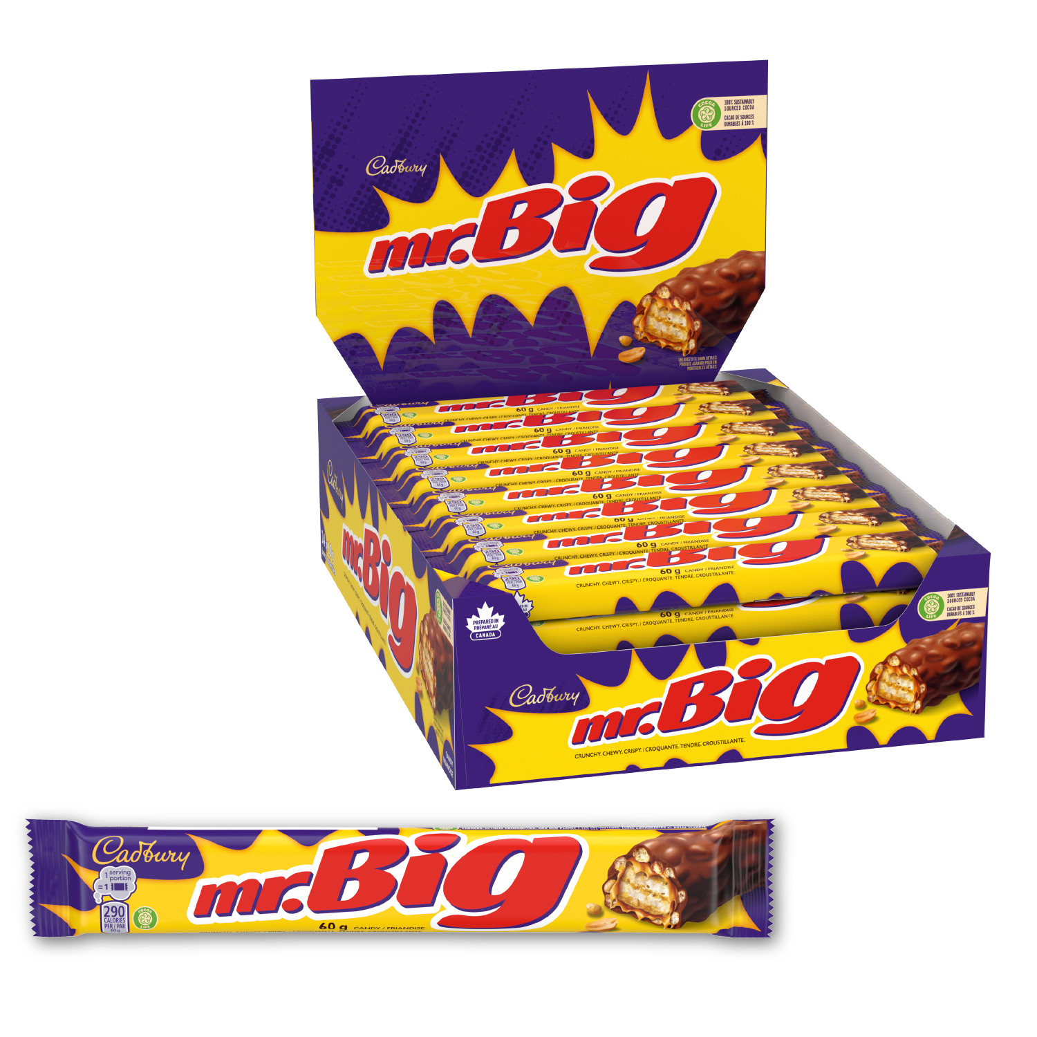 Cadbury Mr. Big 60g Original Bar, 24CT-0