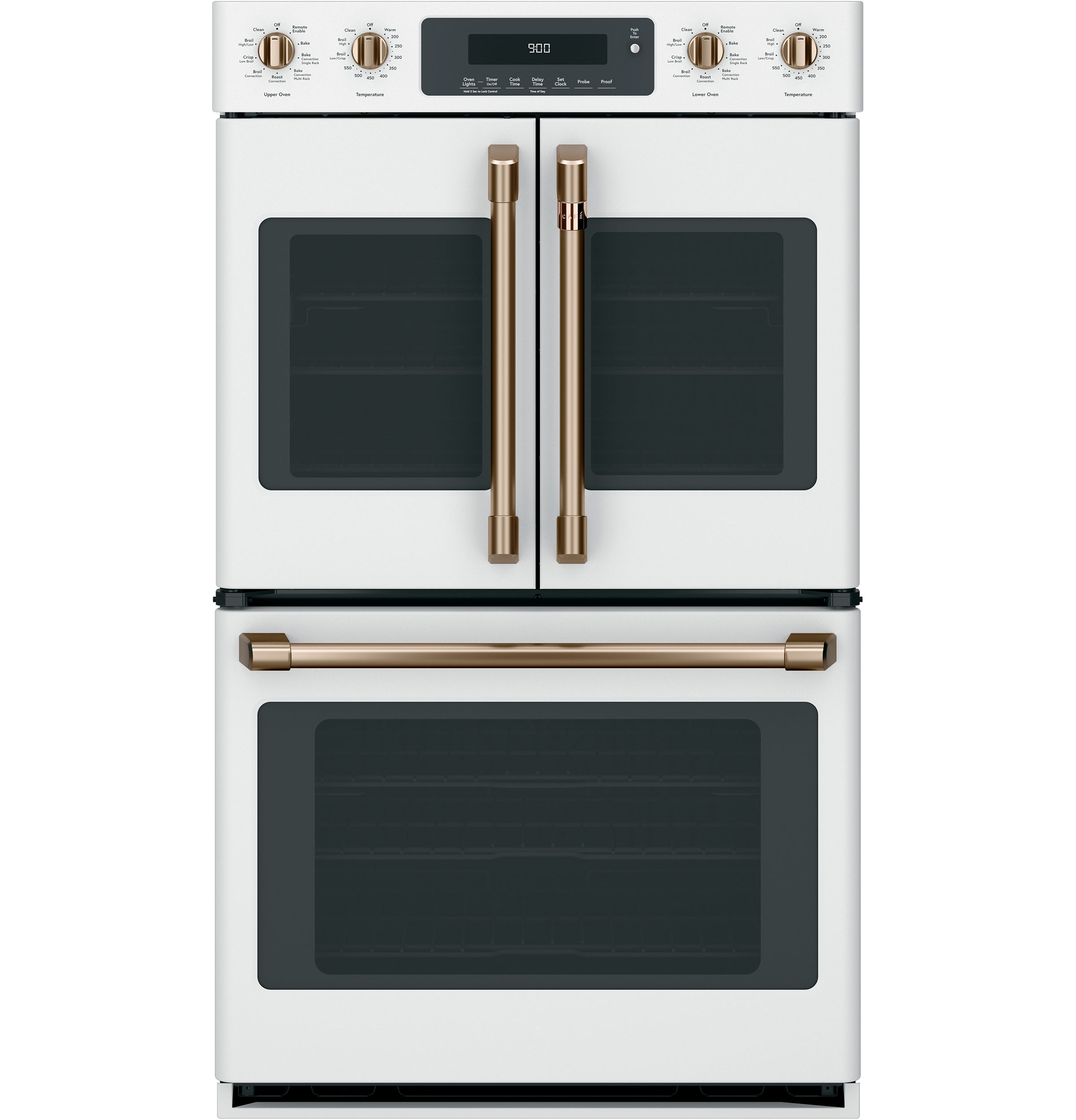 30" Width Hndl & Knob Kit for French-Dr Dbl Wall Ovens Brushed Bronze For use w/ Wall Ovens — Not Connectable view 2