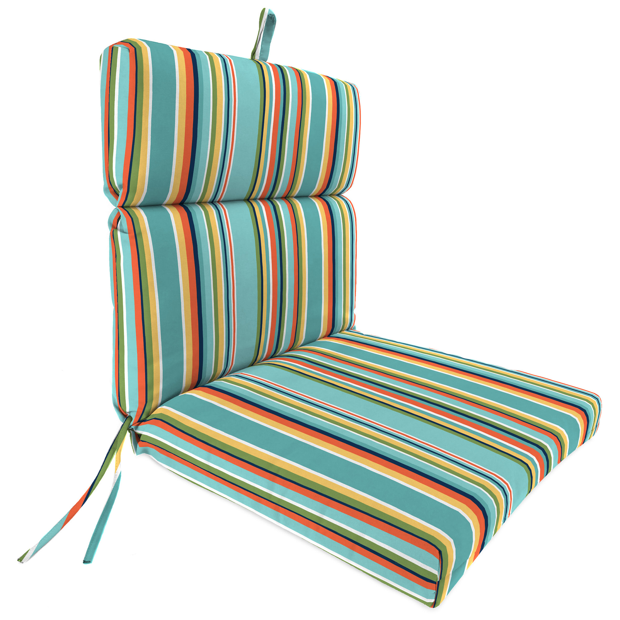 New Outdoor Dining Lounge Chair Cushion with Ties and Loop 22" x 44", UV Treated - Picture 16 of 19