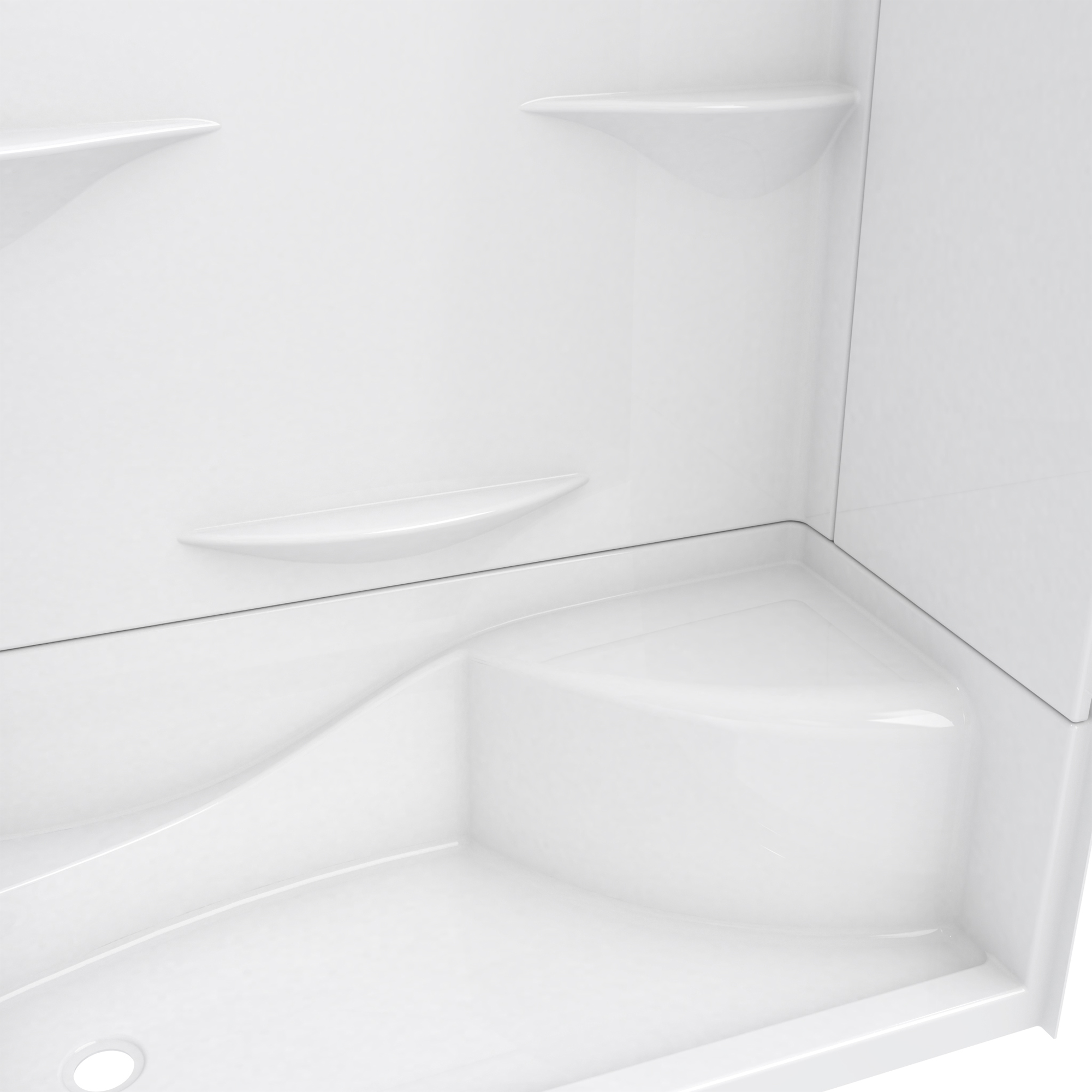 6030span Acrylx Alcove Shower Base In view 7