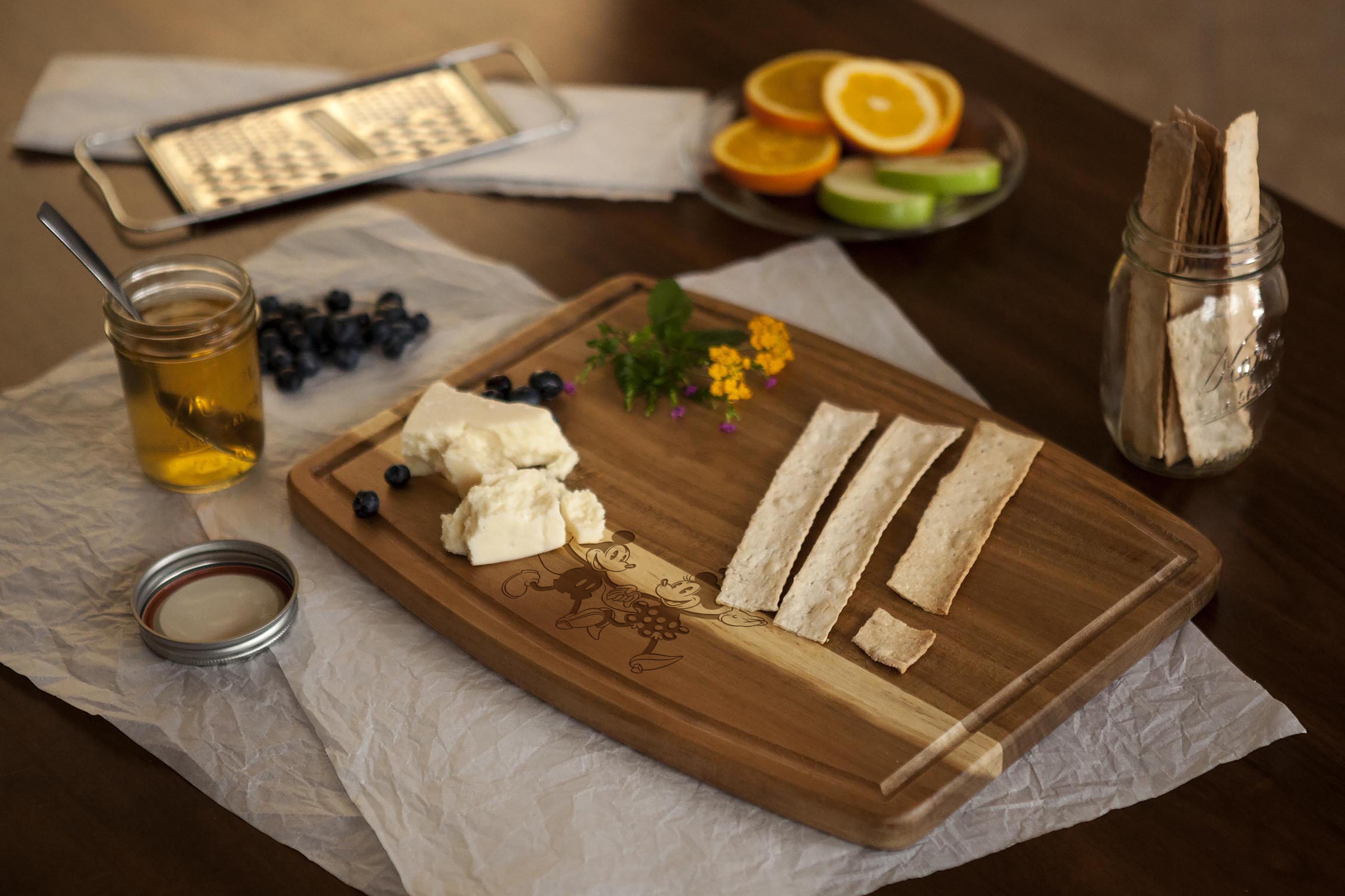 Mickey & Minnie Mouse - Ovale Acacia Cutting Board
