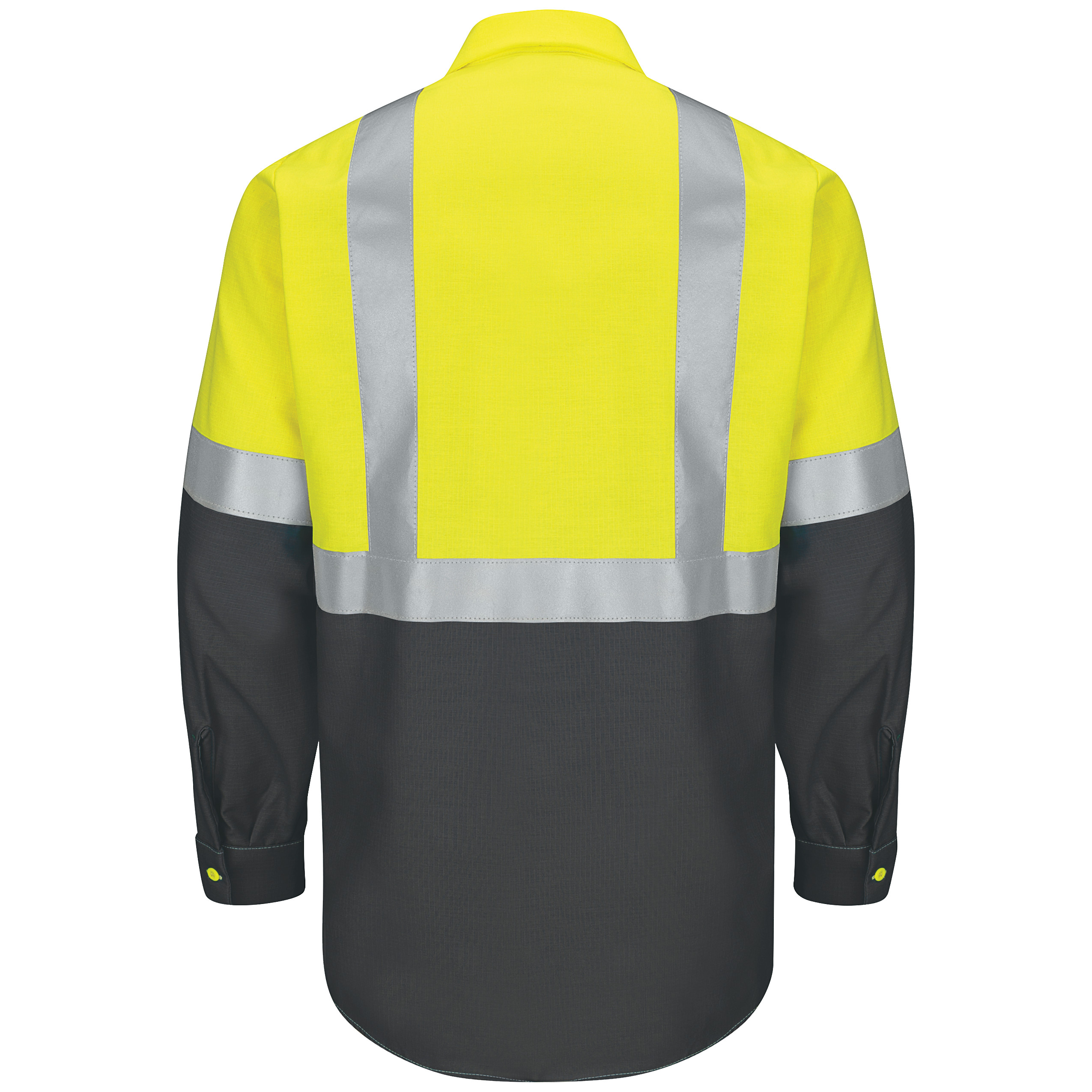 Picture of Red Kap® SY14-COLORBLOCK-C2 Hi-Visibility Long Sleeve Color Block Ripstop Work Shirt - Type R, Class 2