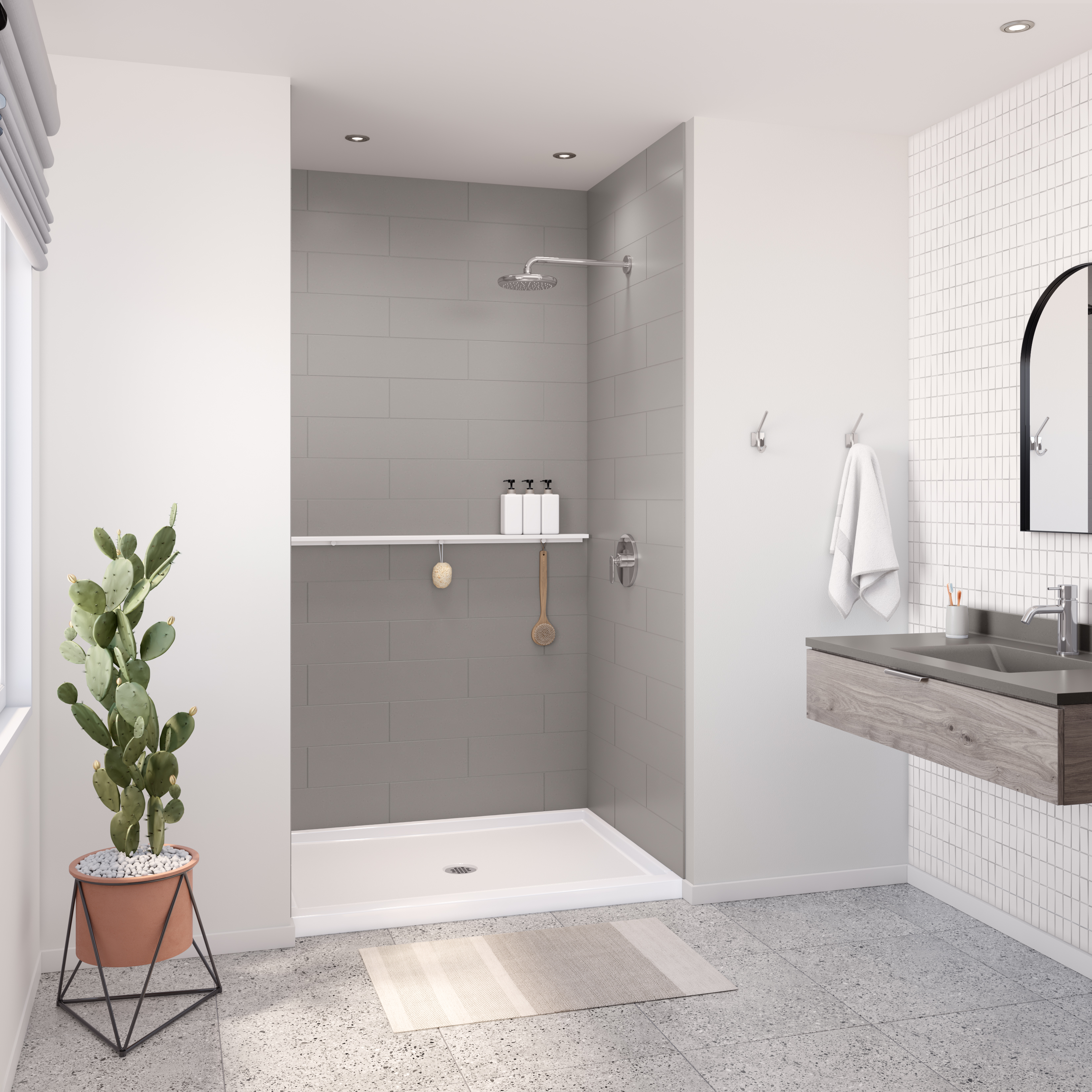Odile 45 in. Long Shelf in White view 4