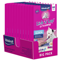 Image of Vitakraft Lick 'n' Lap Creamy, Cat Treat with Real Salmon, 44 Count