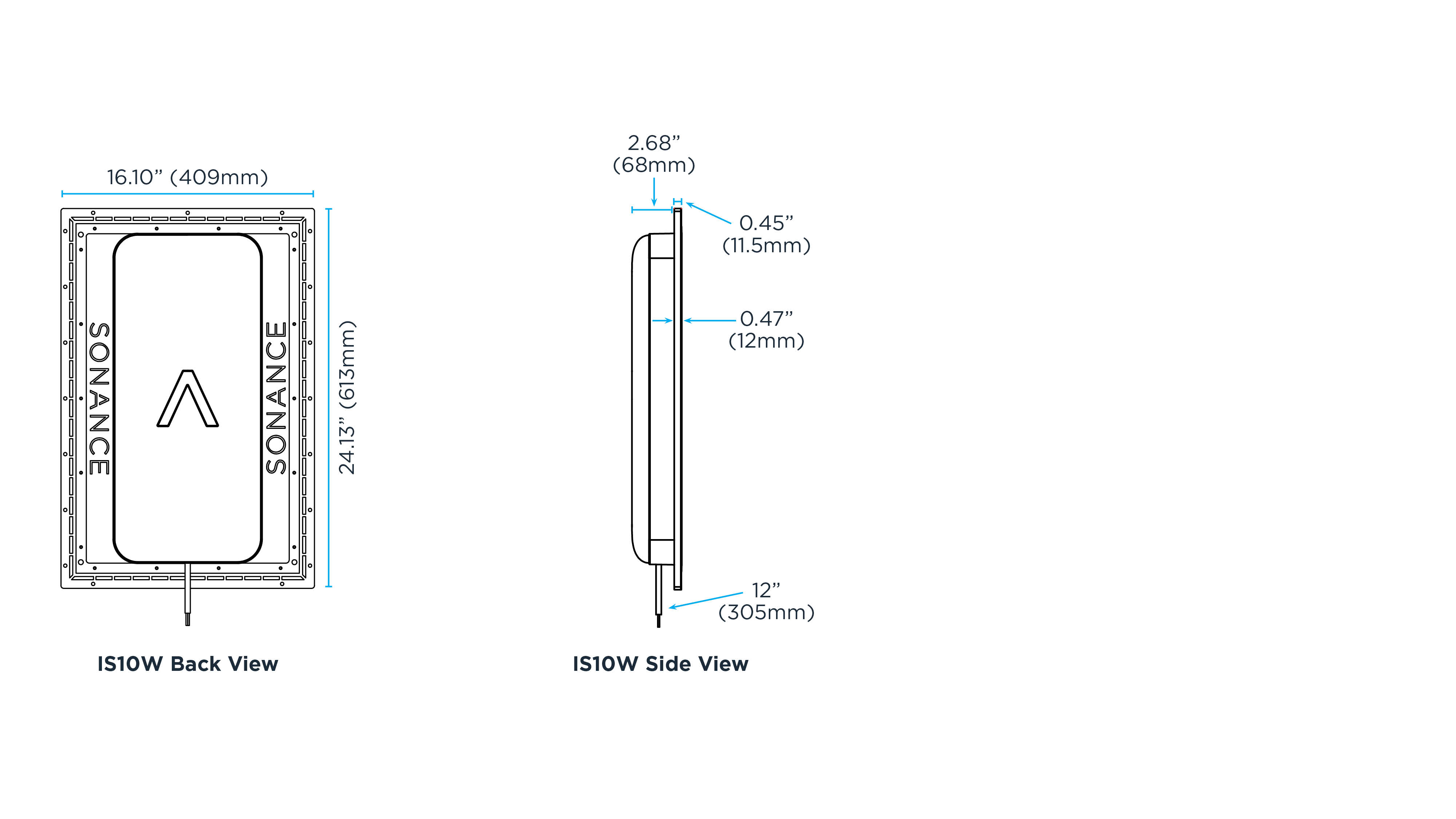 IS10W Dimensional Drawings