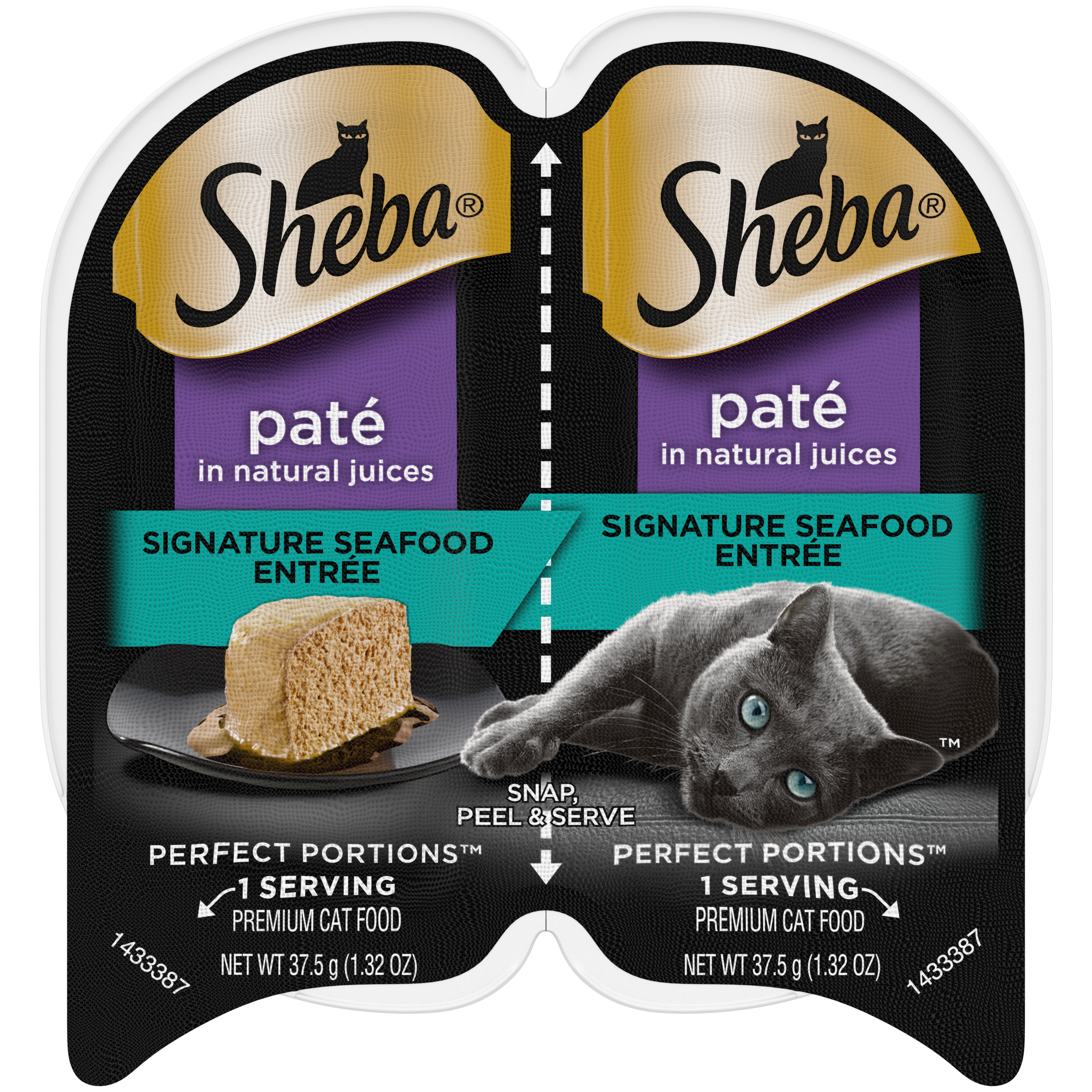 24/2.65 oz. Sheba Premium Pate Seafood Entree - Food