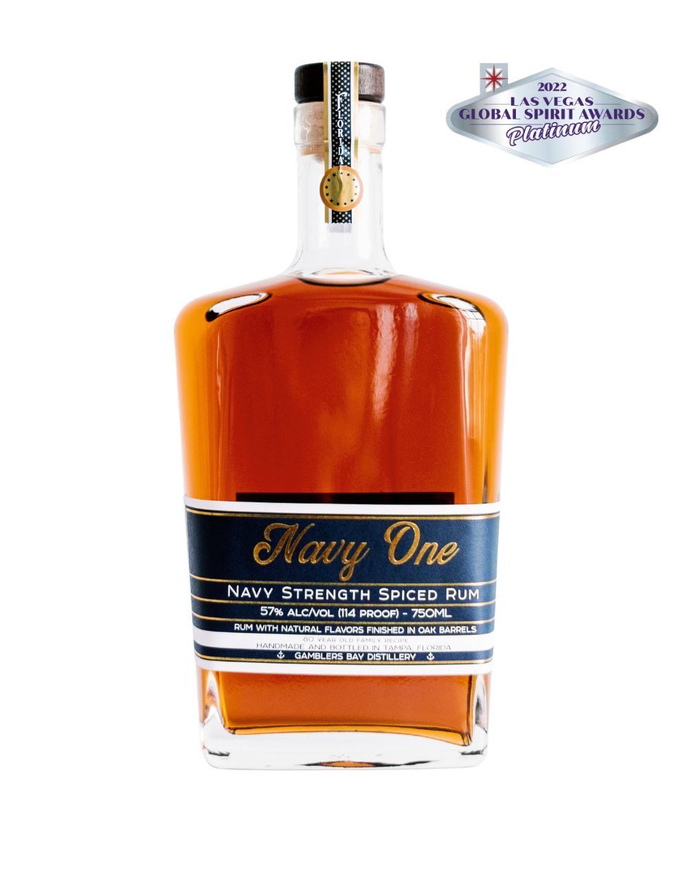 GAMBLERS BAY DISTILLERY NAVY ONE NAVY STRENGTH RUM