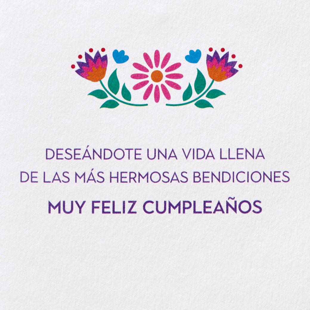 Feliz Cumpleaños Spanish Birthday Greeting Card Image 3