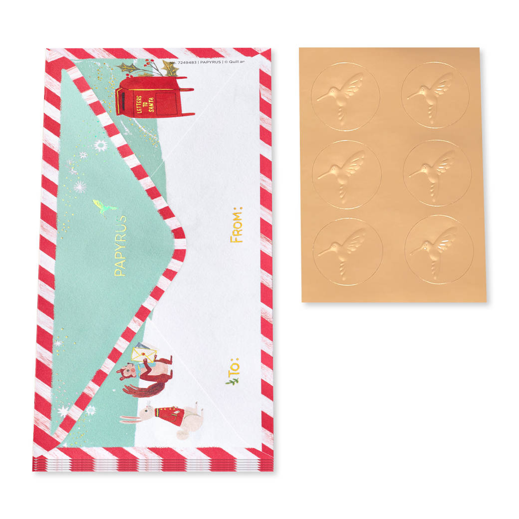 Letters to Santa and More Whimsical Christmas Envelope Bundle, 6-Count