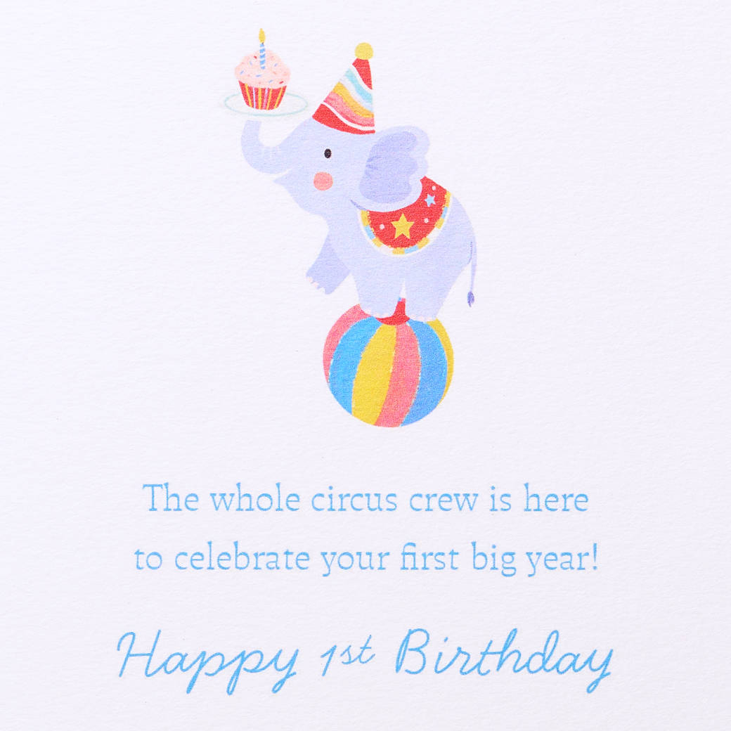 First Big Year 1st Birthday Greeting Card