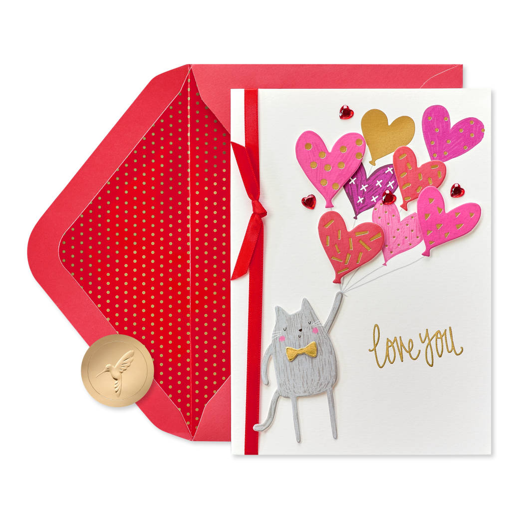 A Whole Bunch Cat Valentines Day Greeting Card