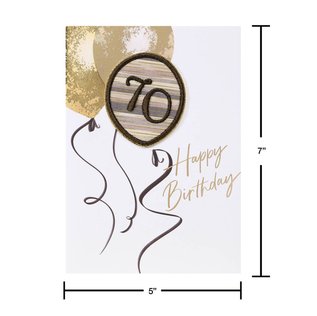 Milestone Year 70th Birthday Greeting Card