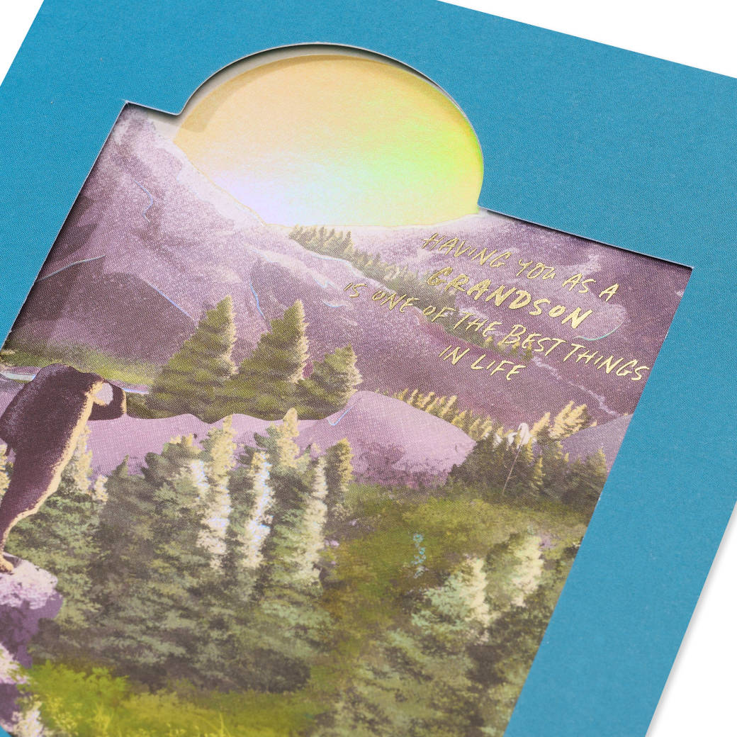 Mountain Hiker Birthday Greeting Card for Grandson Image 6