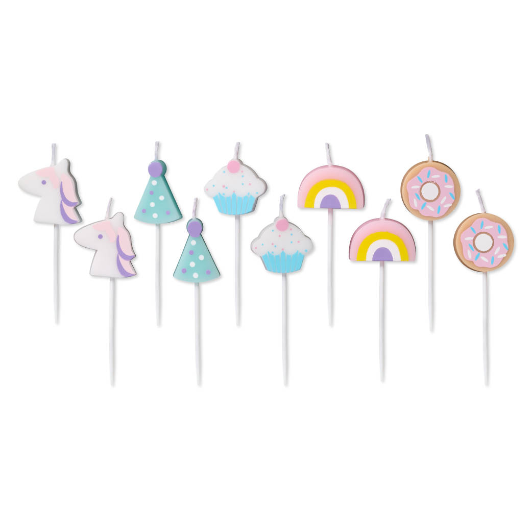 Unicorn Magic Birthday Candles 10-Count