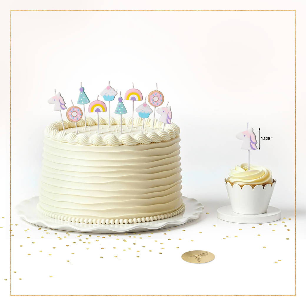 Unicorn Magic Birthday Candles 10-Count