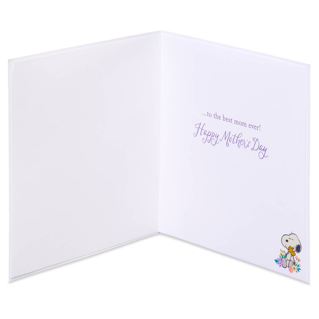 Best Mom Ever Snoopy Mother's Day Greeting Card Image 2
