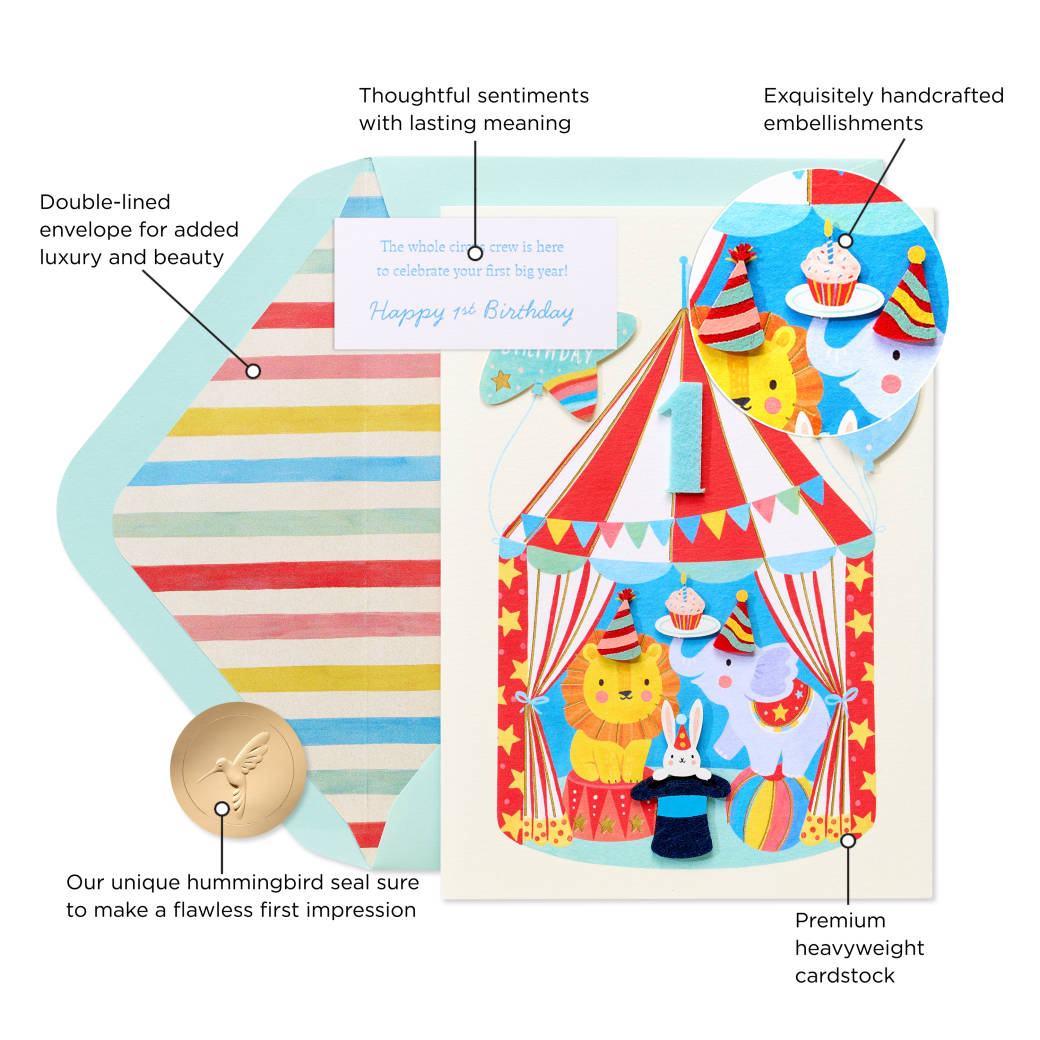 First Big Year 1st Birthday Greeting Card