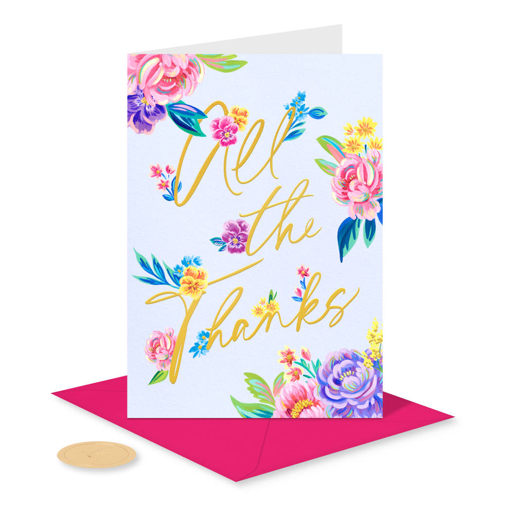 14-Count Blank Thank You Greeting Cards with Envelopes- Designed by Julie Marriott Image 4