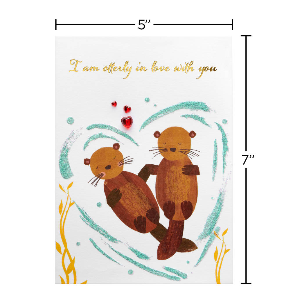 Otterly in Love Romantic Valentine's Day Greeting Card