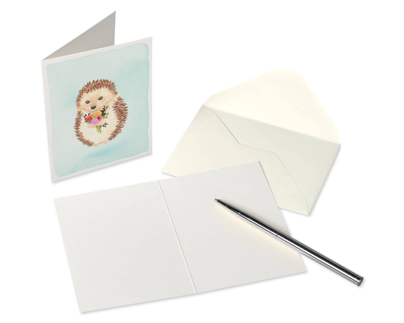 Hedgehog with Flower Boxed Blank Note Cards with Envelopes 14-CountImage 2