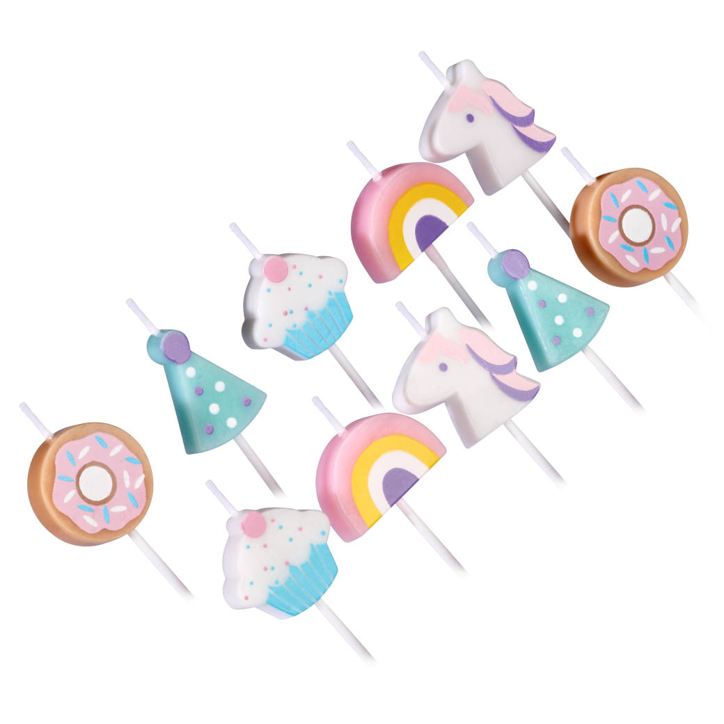 Unicorn Magic Birthday Candles 10-Count