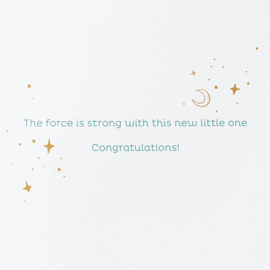 The Force is Strong Star Wars Baby Shower Greeting Card