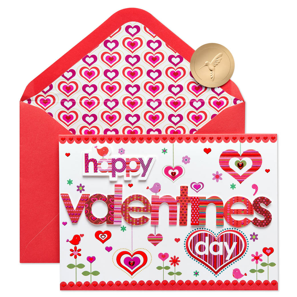 With Lots of Love Valentines Day Greeting Card