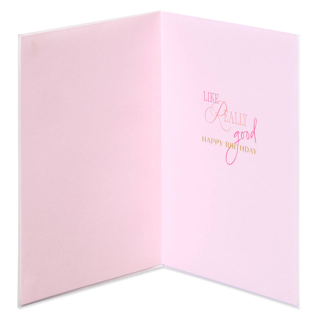 Really Good Pink 50th Birthday Greeting Card