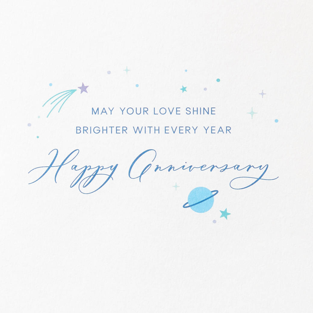 Love Shine Brighter Anniversary Greeting Card