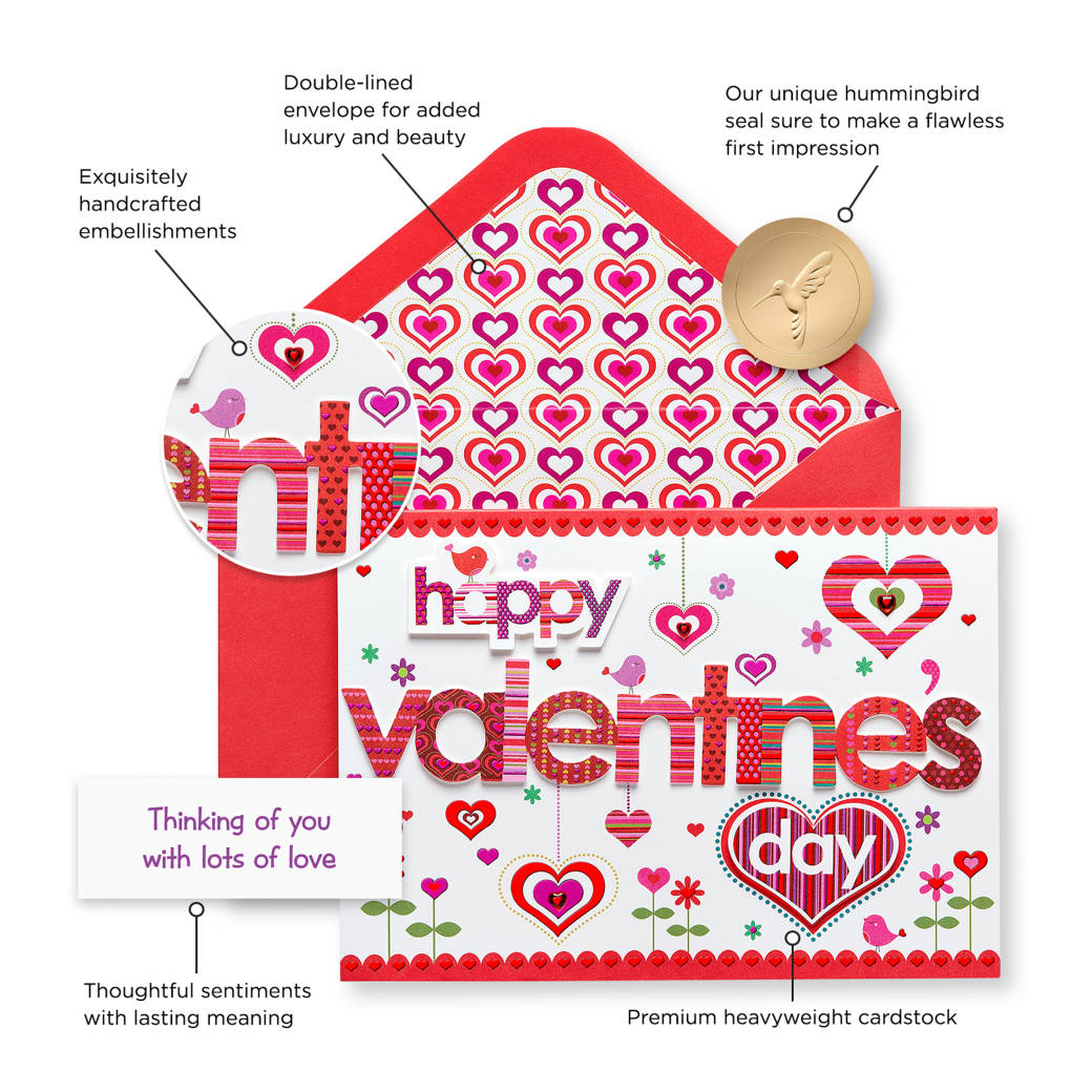 With Lots of Love Valentines Day Greeting Card