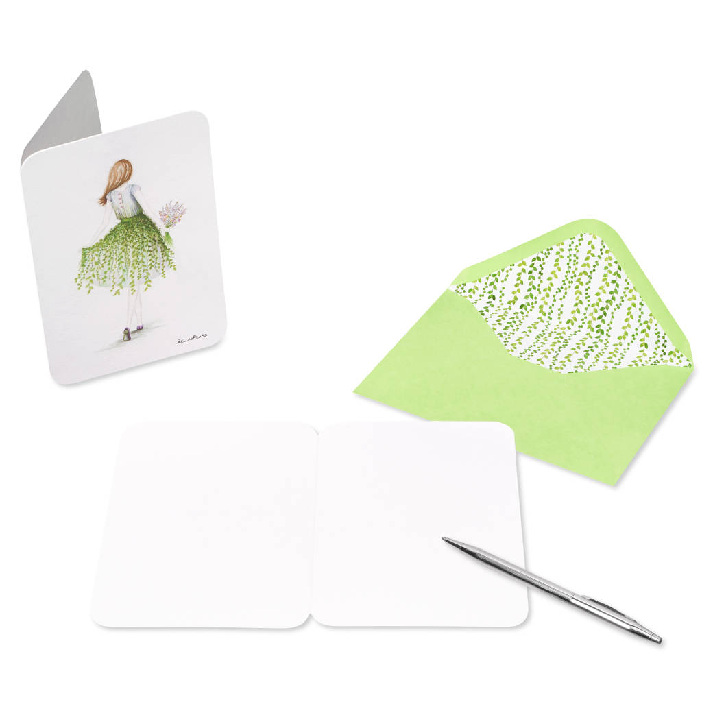 Floral Girl Greeting Cards with Envelopes Image 3