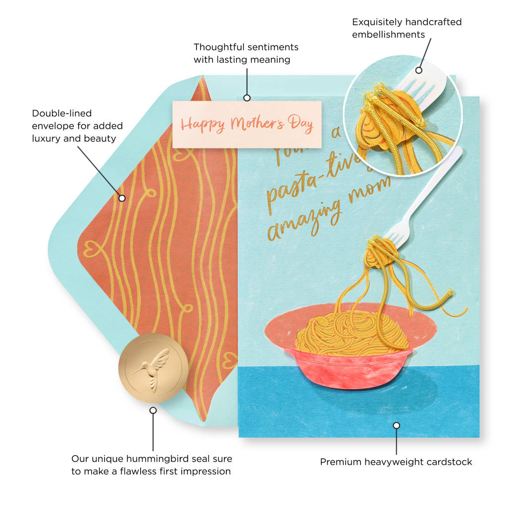Pasta-tively Amazing Mother's Day Greeting Card