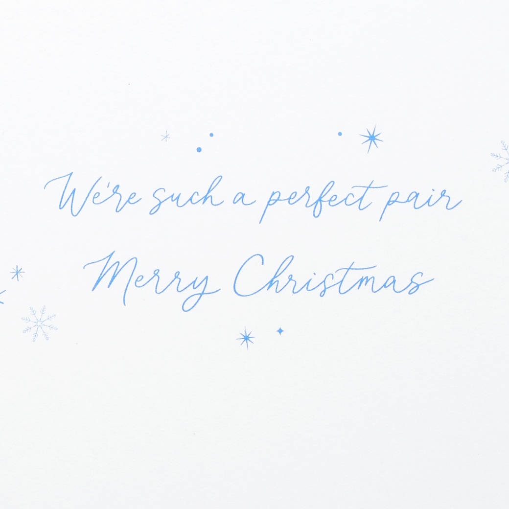 Perfect Pair Romantic Christmas Greeting Card Image 3