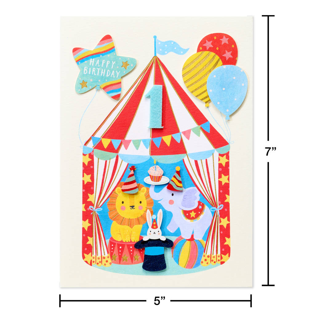 First Big Year 1st Birthday Greeting Card