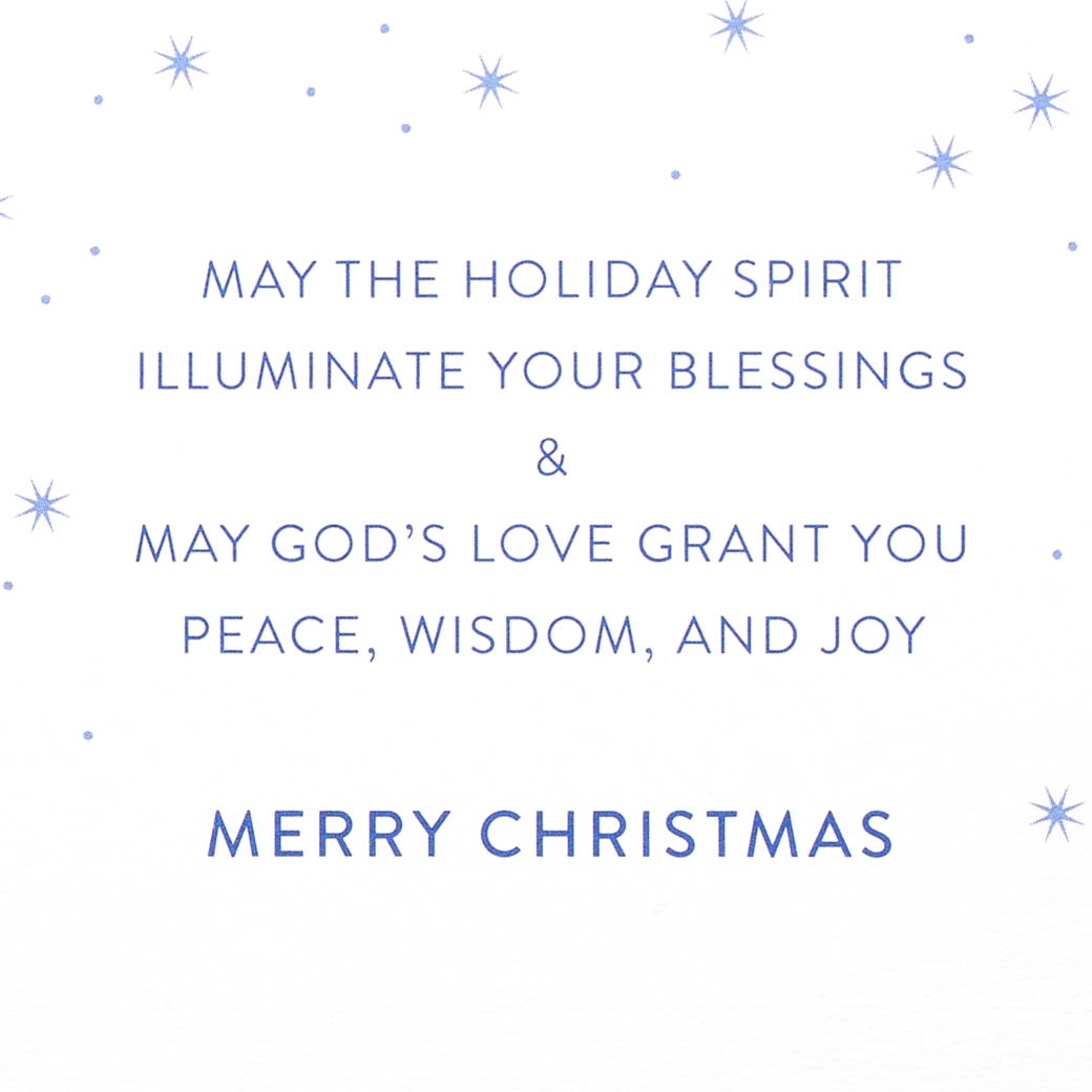 Peace, Wisdom, and Joy Religious Christmas Greeting Card Image 3