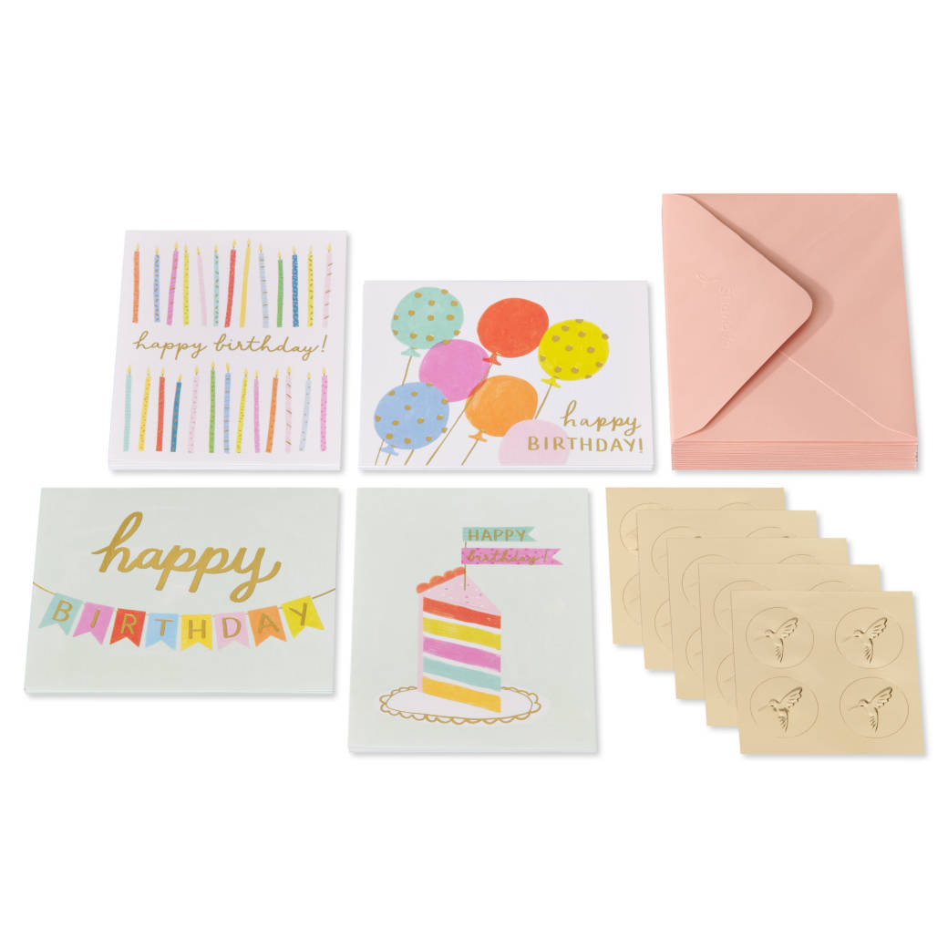 Birthday Celebrations Birthday Blank Note Cards with Envelopes, 20-Count Image 2