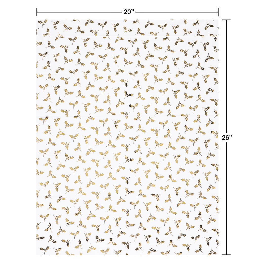 Holly Holiday Tissue Paper, 8 Sheets Image 4