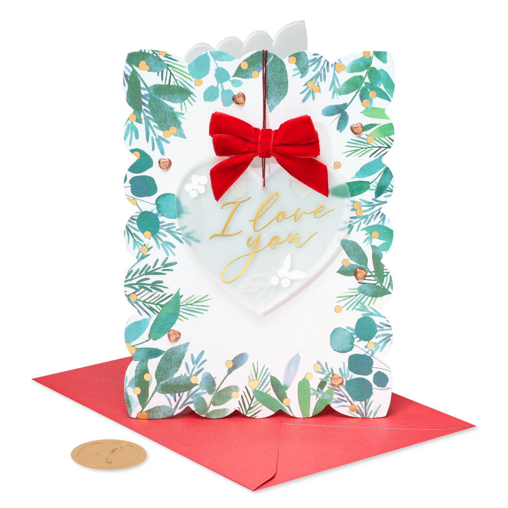 Grateful For Your Love Romantic Christmas Greeting Card