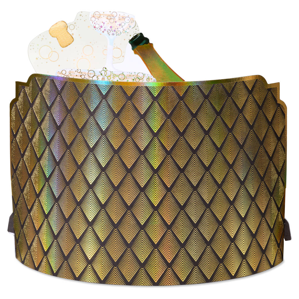 Champagne Toast Blank Pop-Up Greeting Card