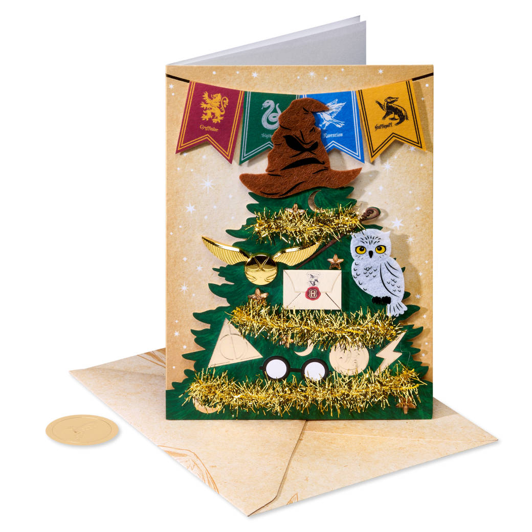 Magical Christmas Harry Potter Christmas Greeting Card