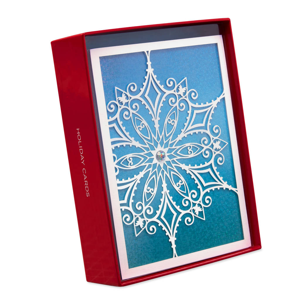 Best Wishes Christmas Boxed Cards with Envelopes, 8-Count