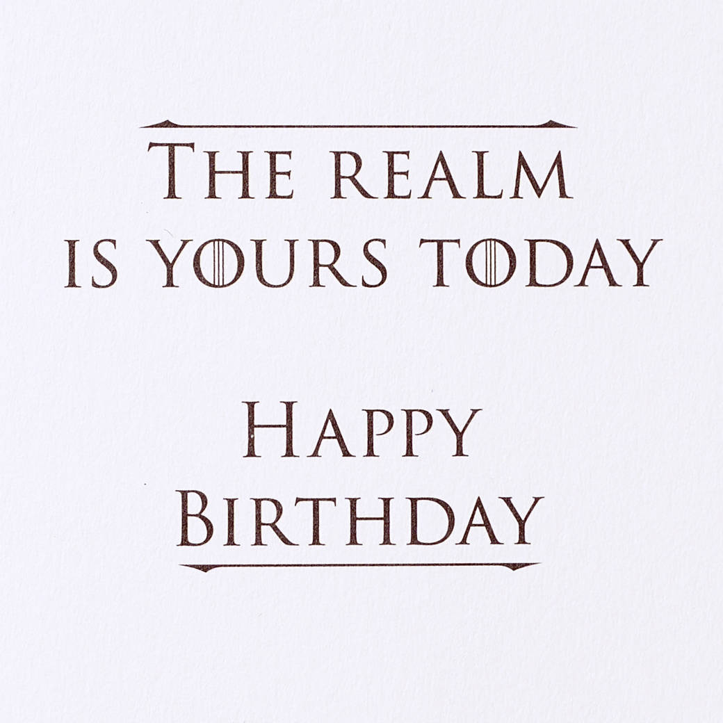 Realm Is Yours Game of Thrones Birthday Greeting Card