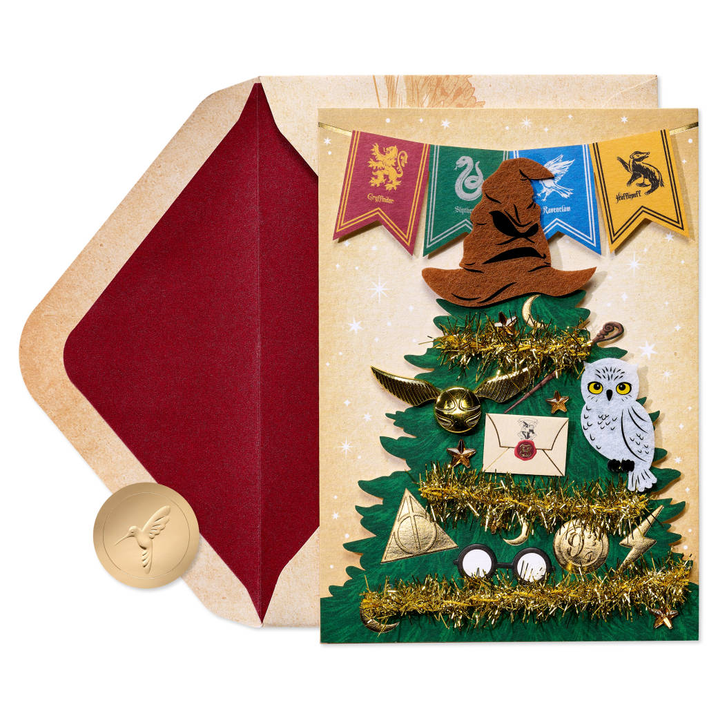 Magical Christmas Harry Potter Christmas Greeting Card