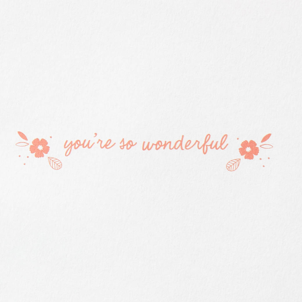 You're so Wonderful Thank You Greeting Card