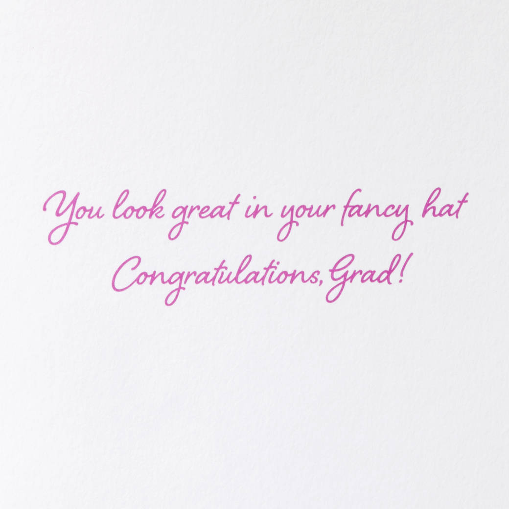 Fancy Hat Graduation Greeting Card Image 3