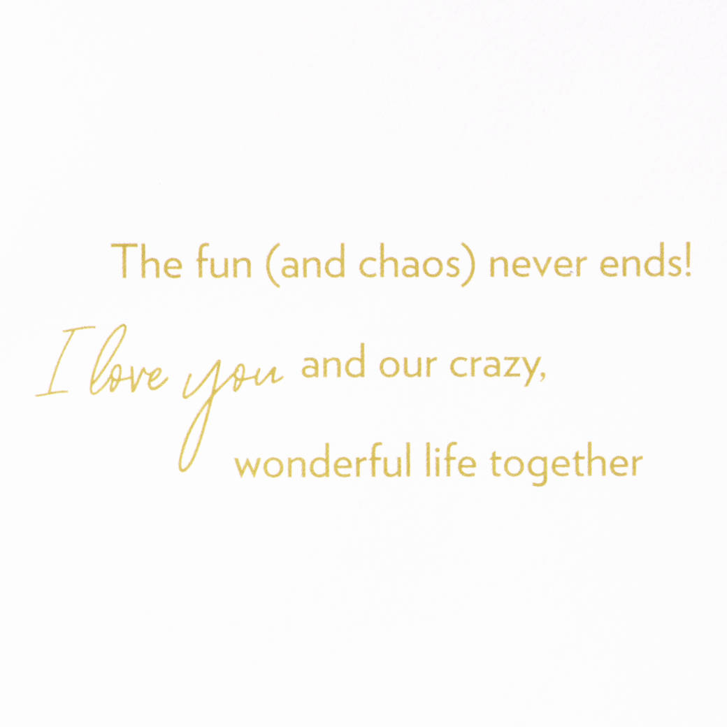 Our Crazy, Wonderful Life Together Funny Mother's Day Greeting Card for Wife Image 3