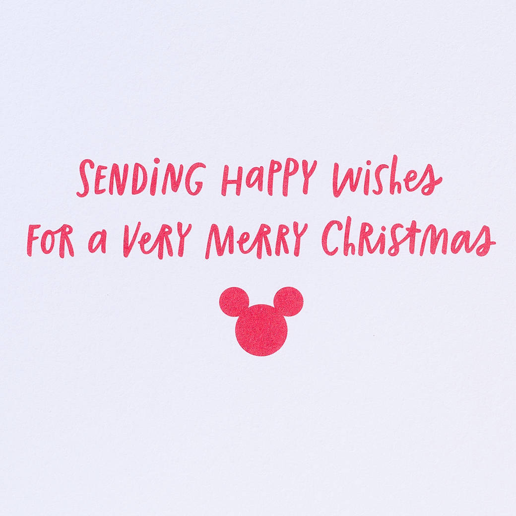 Very Merry Christmas Mickey and Minnie Disney Christmas Greeting Card