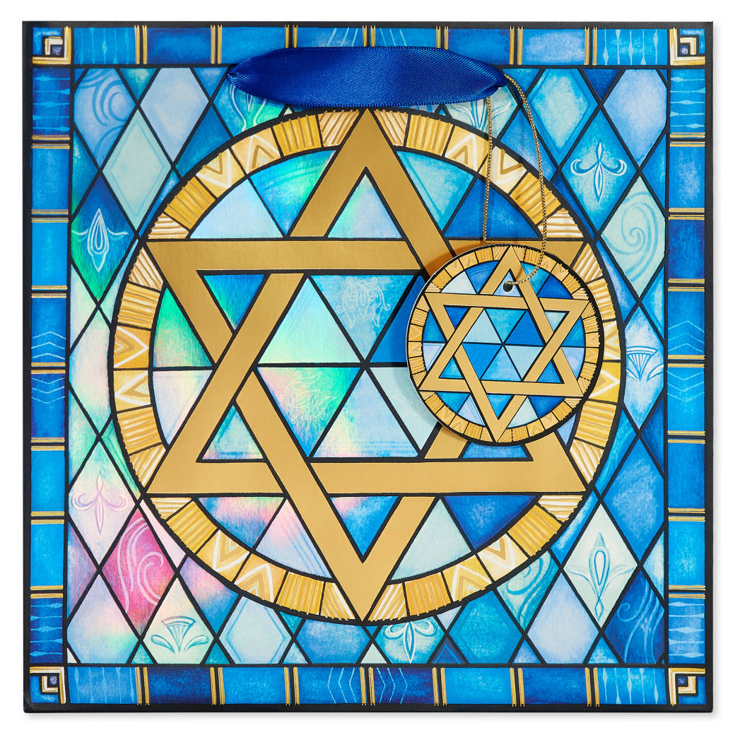 Stained Glass Star of David 8