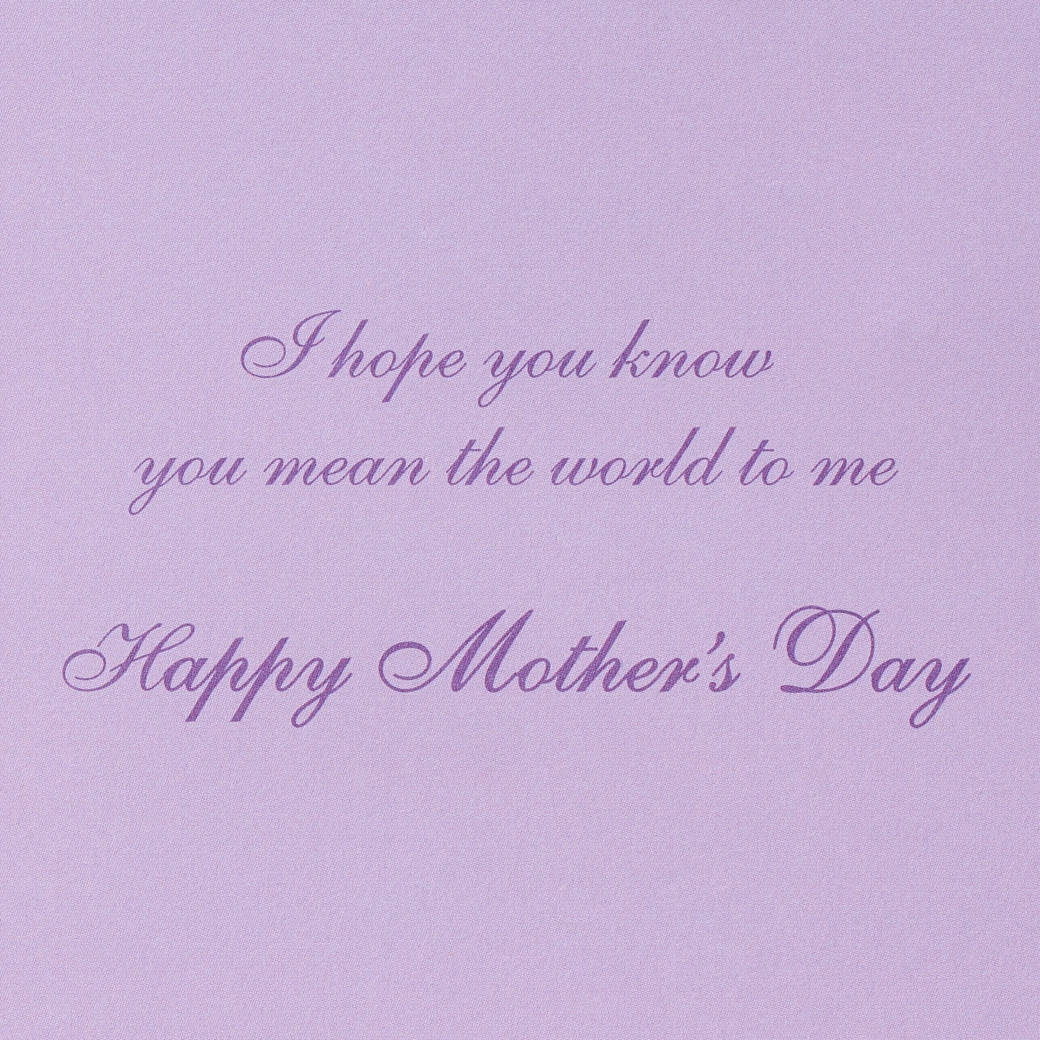 Mean The World To Me Mothers Day Greeting Card Image 3