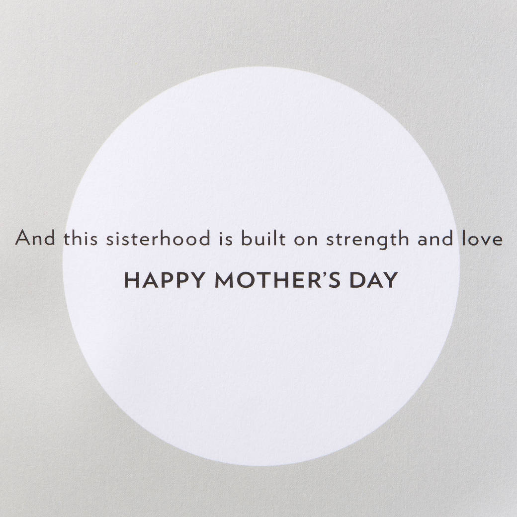 Sisterhood is Built on Strength Mother's Day Greeting Card Image 3